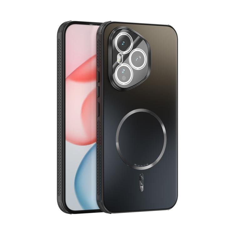 

For Honor 400 Pro Global 160.8mm ABEEL Heat Dissipation Frosted MagSafe Phone Case with Lens Film(Black)