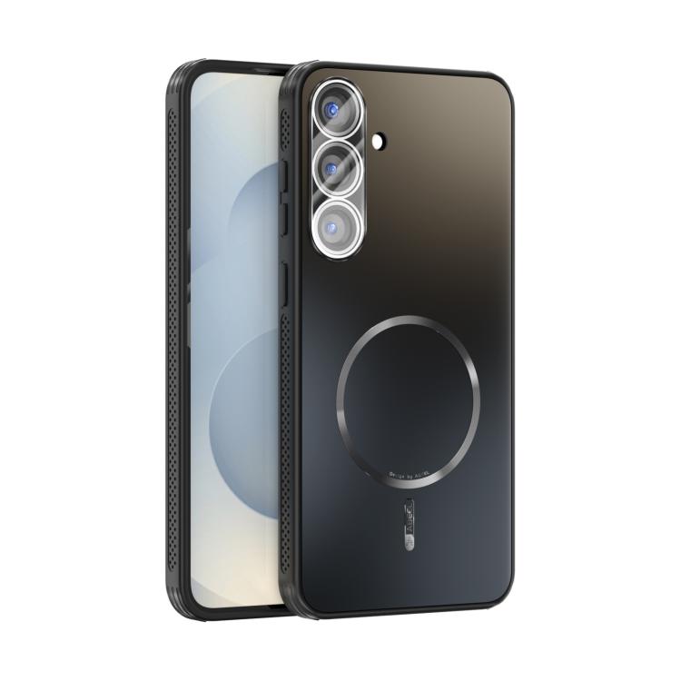 

For Samsung Galaxy S25+ 5G ABEEL Heat Dissipation Frosted MagSafe Phone Case with Lens Film(Black)