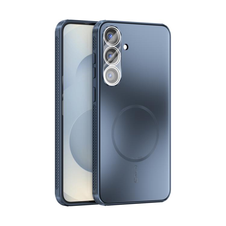 

For Samsung Galaxy S25+ 5G ABEEL Heat Dissipation Frosted MagSafe Phone Case with Lens Film(Dark Blue)