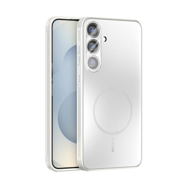 

For Samsung Galaxy S25+ 5G ABEEL Heat Dissipation Frosted MagSafe Phone Case with Lens Film(White)