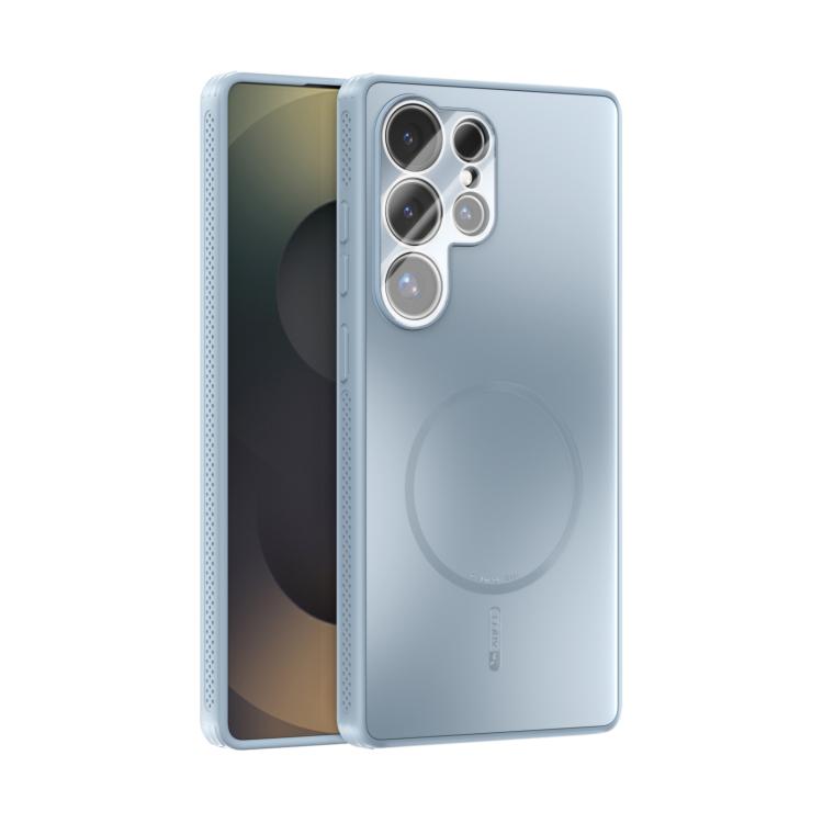 

For Samsung Galaxy S25 Ultra 5G ABEEL Heat Dissipation Frosted MagSafe Phone Case with Lens Film(Light Blue)