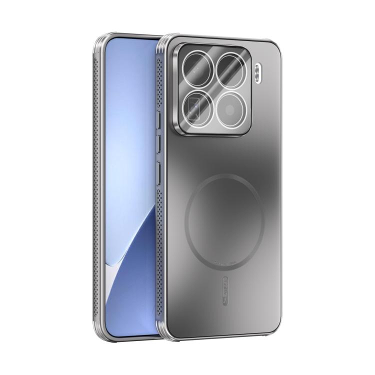 

For Xiaomi 15 Pro ABEEL Heat Dissipation Frosted MagSafe Phone Case with Lens Film(Silver)
