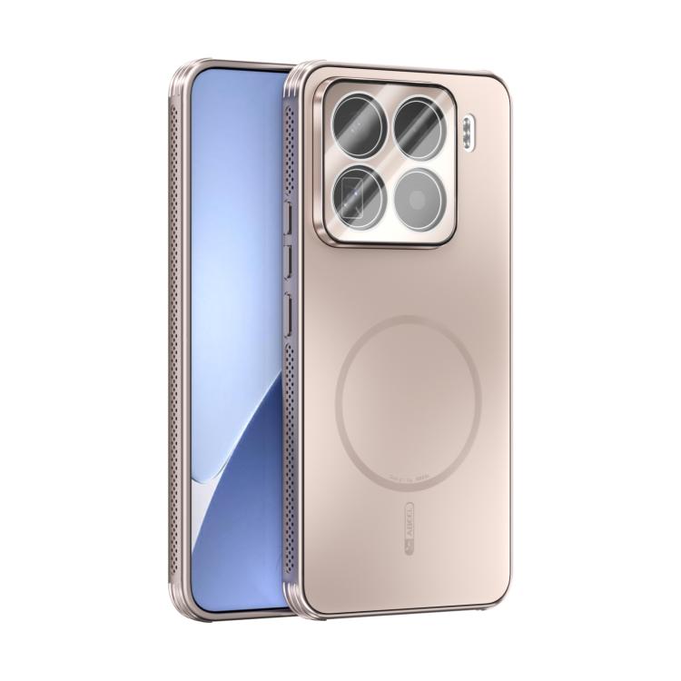 

For Xiaomi 15 Pro ABEEL Heat Dissipation Frosted MagSafe Phone Case with Lens Film(Rose Gold)