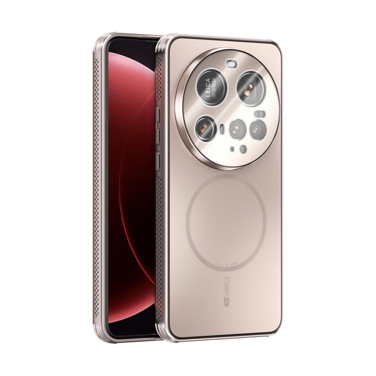 

For Xiaomi 15 Ultra ABEEL Heat Dissipation Frosted MagSafe Phone Case with Lens Film(Rose Gold)