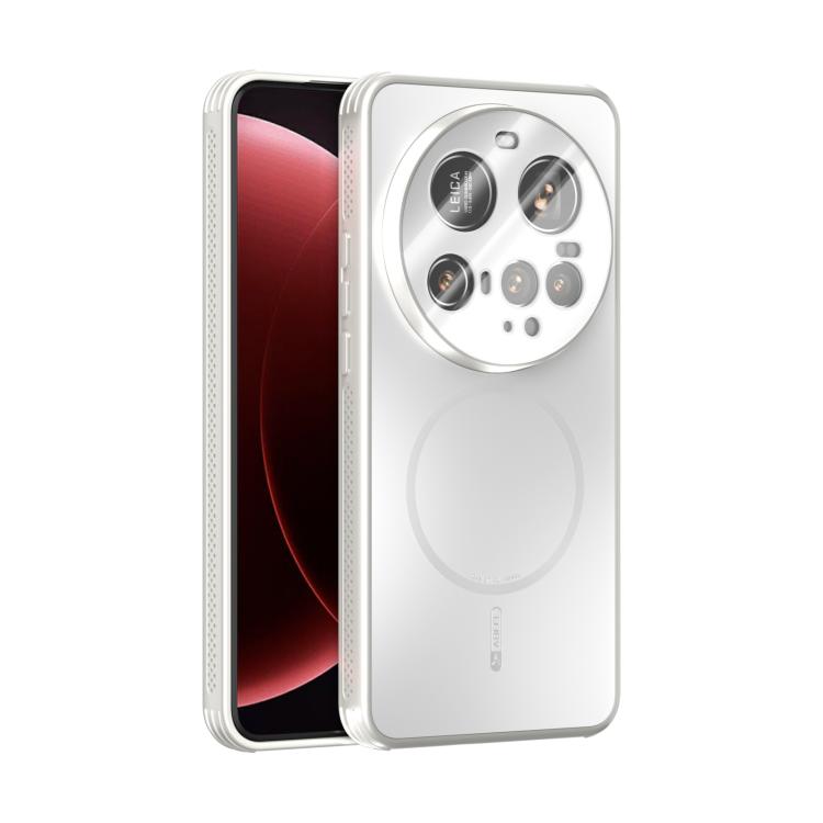 

For Xiaomi 15 Ultra ABEEL Heat Dissipation Frosted MagSafe Phone Case with Lens Film(White)