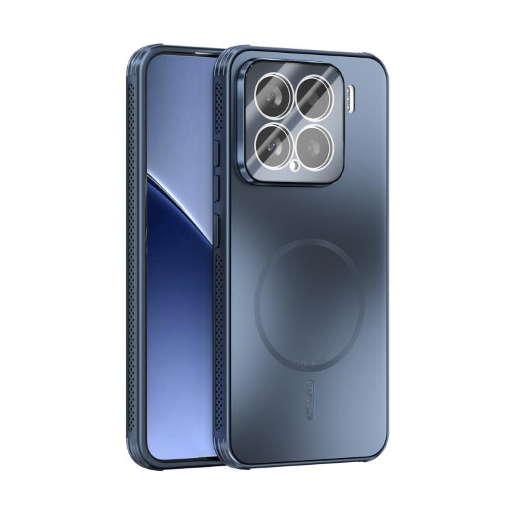 

For Xiaomi 15 ABEEL Heat Dissipation Frosted MagSafe Phone Case with Lens Film(Dark Blue)