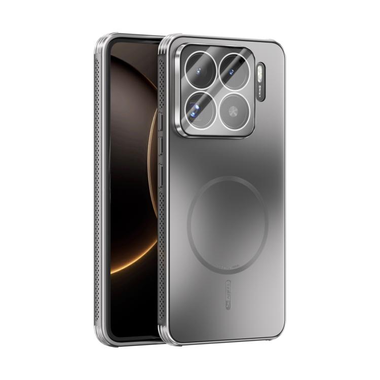 

For Xiaomi 15S Pro ABEEL Heat Dissipation Frosted MagSafe Phone Case with Lens Film(Silver)