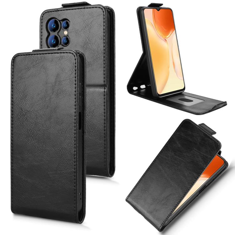 

For Oukitel C1 / C1 Pro Magnetic Vertical Flip Leather Phone Case with Buckle(Black)
