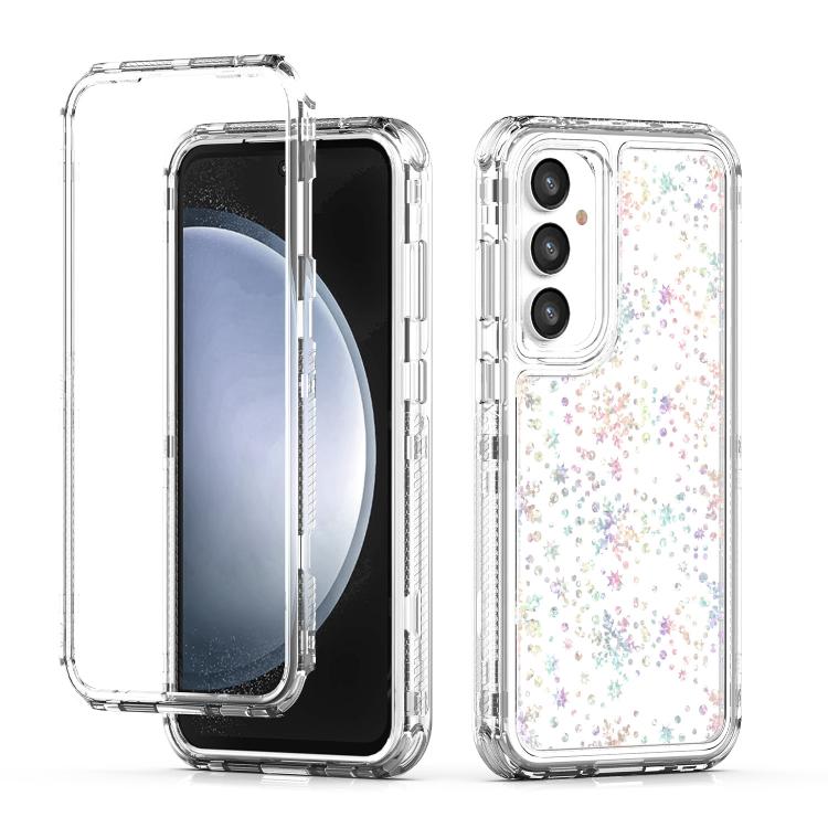 

For Samsung Galaxy S24 FE 5G Transparent Acrylic Laser Paper Phone Case(Snowflake)