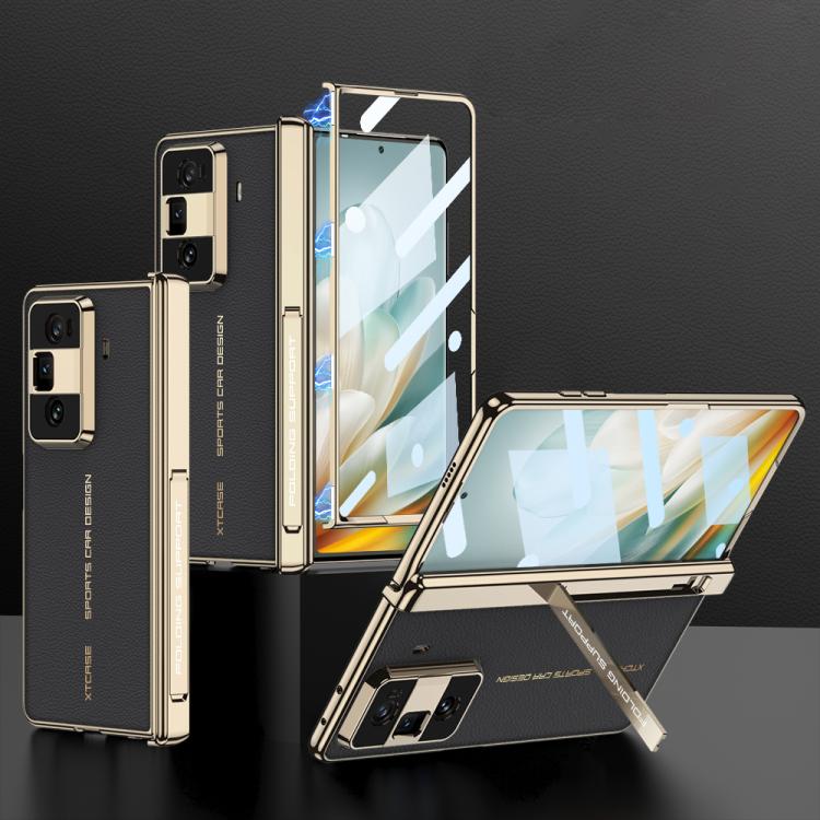 

For Honor Magic Vs3 GKK Magnetic Folding Hinge Phantom Leather Phone Case(Black)