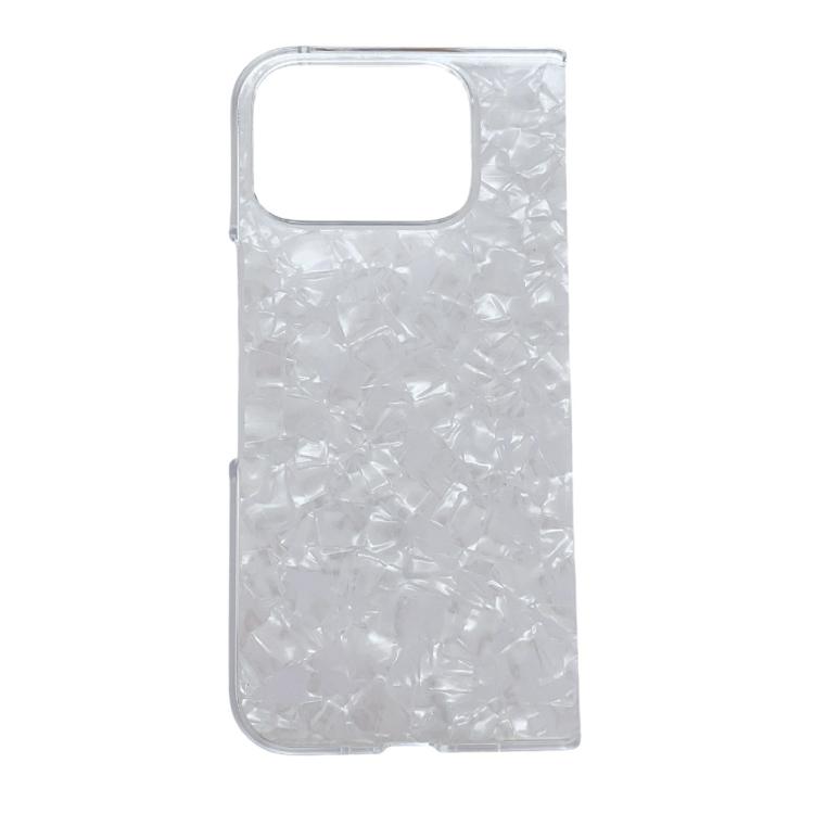 

For Google Pixel 10 Pro Fold Pearlescent Shell Texture Phone Case(White)