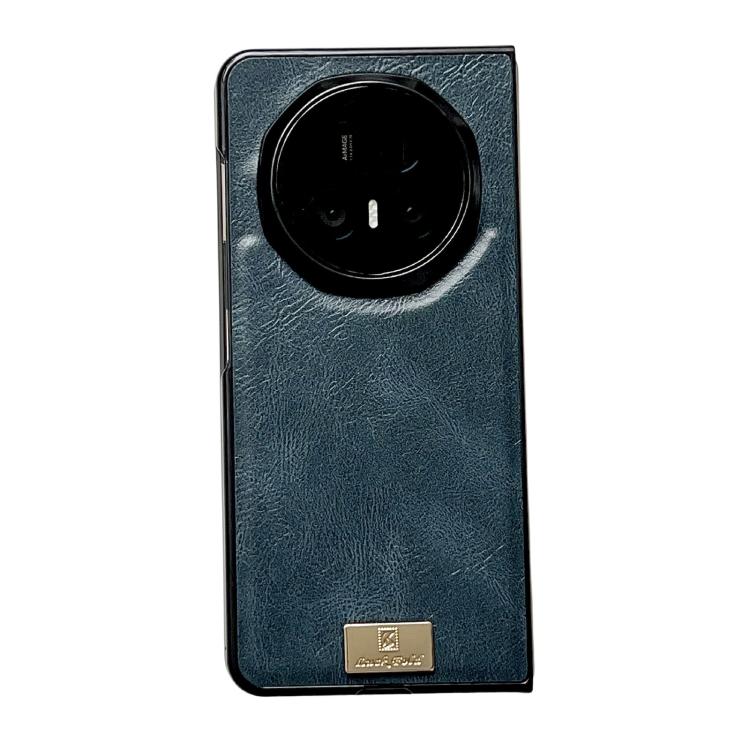 

For Honor Magic V5 Crazy Horse Texture PU Phone Case(Blue)