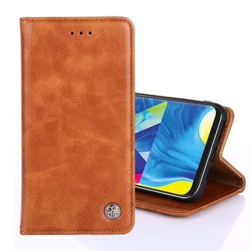 

For Samsung Galaxy S10+ Non-Magnetic Retro Texture Horizontal Flip Leather Case with Holder & Card Slots & Wallet(Brown)