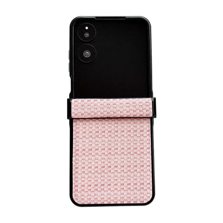 

For Xiaomi Mix Flip 2 Fantasy Weave Pattern Three-piece Set Protective Phone Case(Pink)
