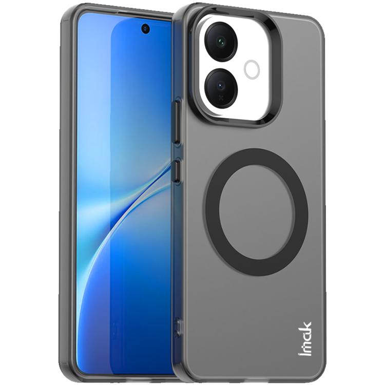 

For vivo V60 Lite 4G/5G Global IMAK Chocolate Series TPU + PET MagSafe Phone Case(Black)