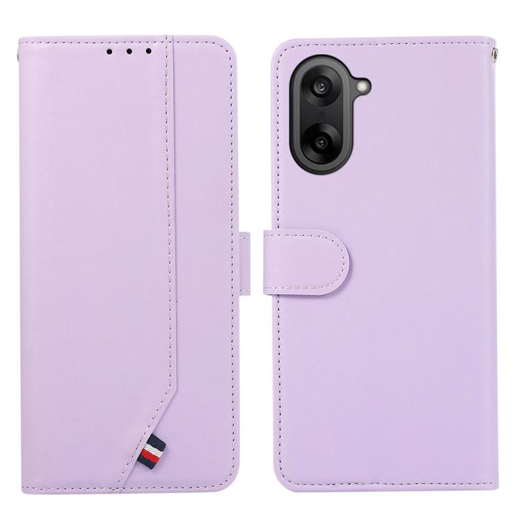 

For OnePlus Nord CE5 ABEEL Delicate Texture Splicing RFID Leather Phone Case(Purple)