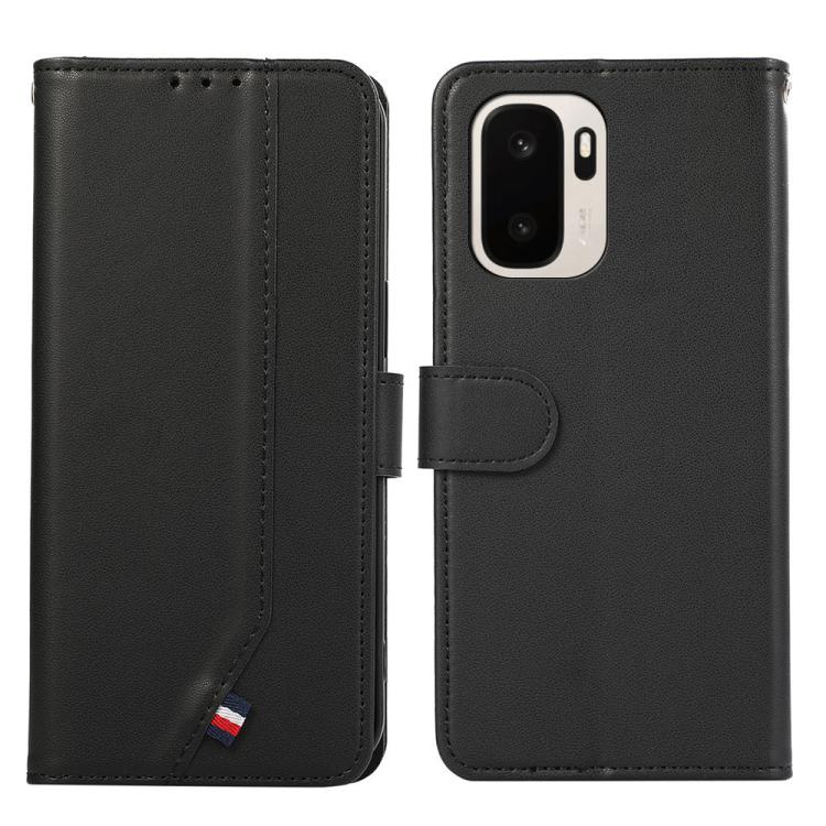 

For OnePlus Ace 6 Ultra ABEEL Delicate Texture Splicing RFID Leather Phone Case(Black)