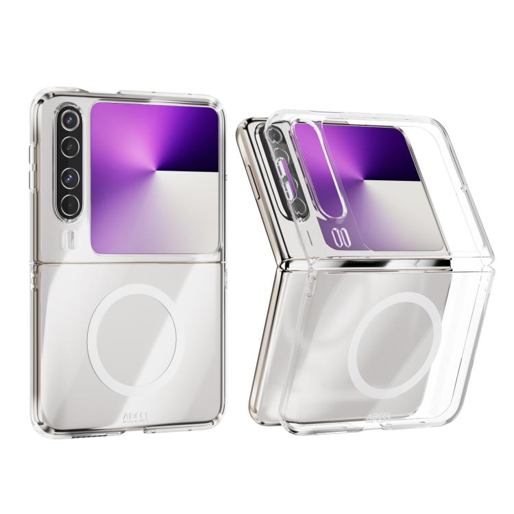 

For Huawei Pura X ABEEL Transparent MagSafe Magnetic Scratch-resistant PC Phone Case(Transparent)