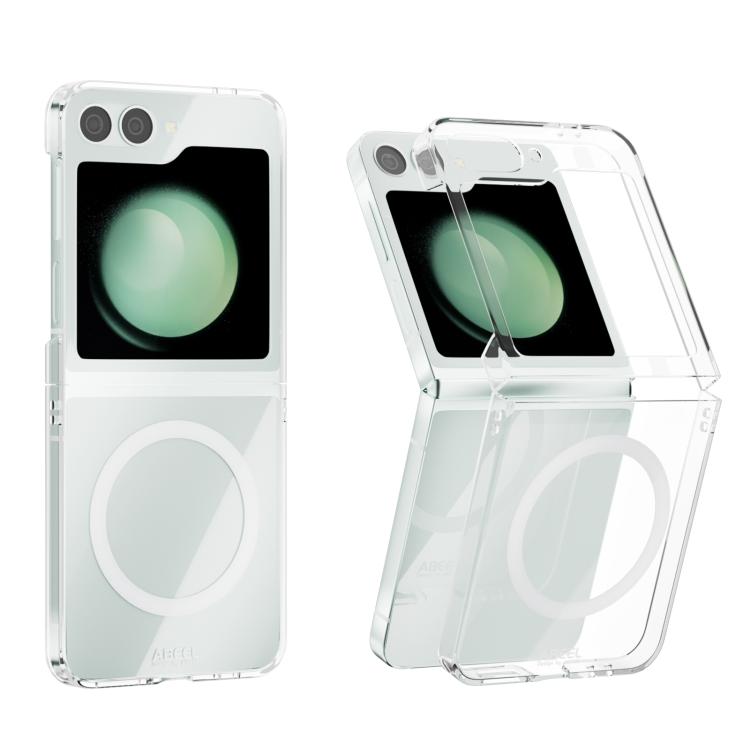 

For Samsung Galaxy Z Flip5 5G ABEEL Transparent MagSafe Magnetic Scratch-resistant PC Phone Case(Transparent)