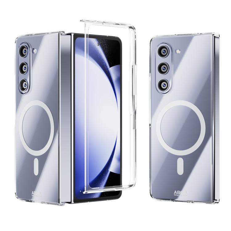 

For Samsung Galaxy Z Fold5 5G ABEEL Transparent MagSafe Magnetic Scratch-resistant PC Phone Case(Transparent)