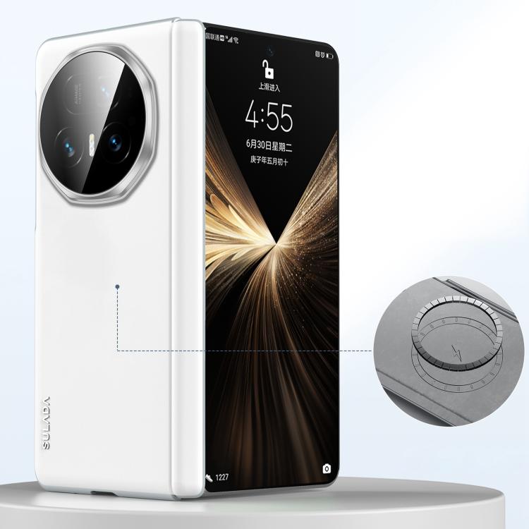 

For Honor Magic V5 SULADA Skin Feel Liquid Leather Shockproof Phone Case(White)