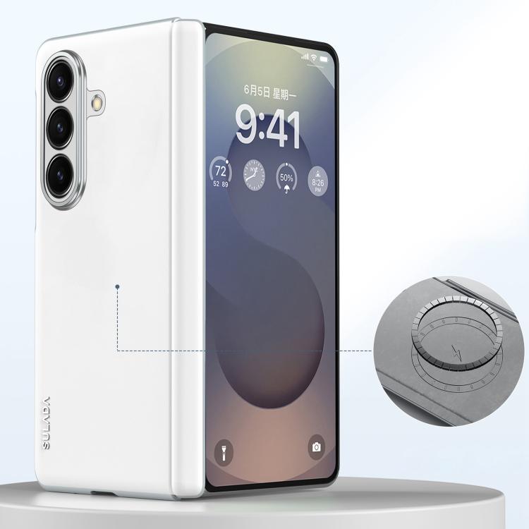 

For Samsung Galaxy Z Fold7 5G SULADA Skin Feel Liquid Leather Shockproof Phone Case(White)