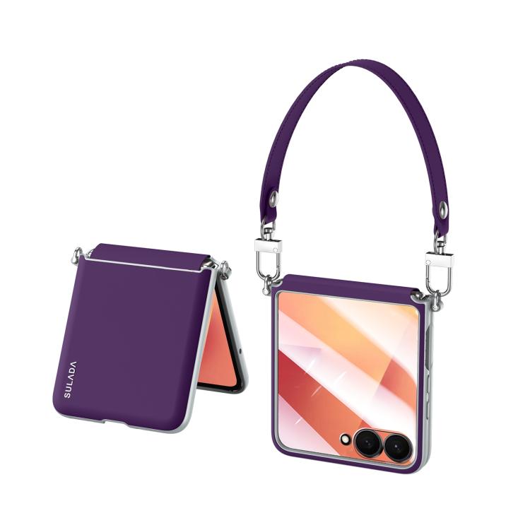 

For Samsung Galaxy Z Flip7 5G SULADA Skin Feel Liquid Leather Shockproof Phone Case(Purple)