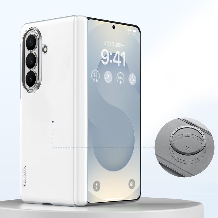 

For Galaxy Z Fold8 Ultra 5G SULADA Skin Feel Liquid Leather Shockproof Phone Case(White)
