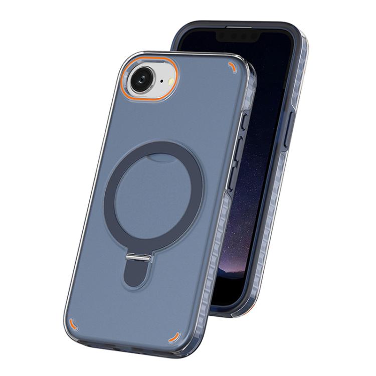 

For iPhone 16e Colorful 2 in 1 MagSafe Ring Holder Phone Case(Royal Blue)
