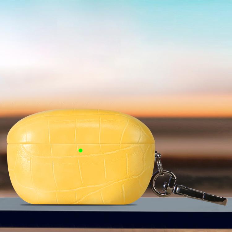

For Sony WF-1000XM5 Candy Color Crocodile Texture Earphone Protective Case(Yellow)