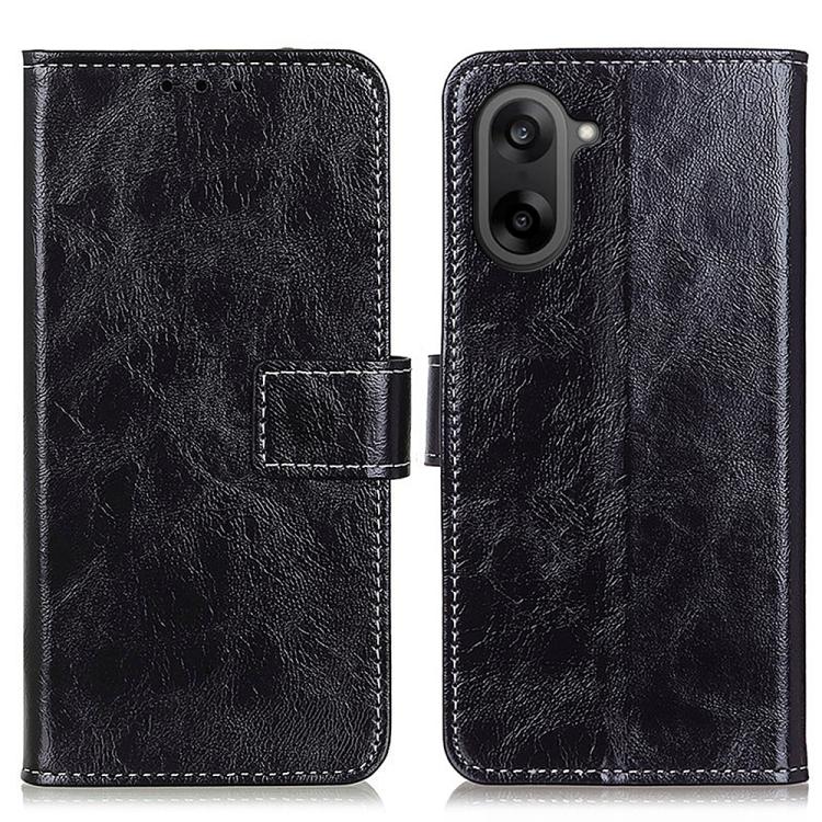 

For OnePlus Nord CE5 / Ace 5 Racing Retro Crazy Horse Texture Leather Phone Case(Black)