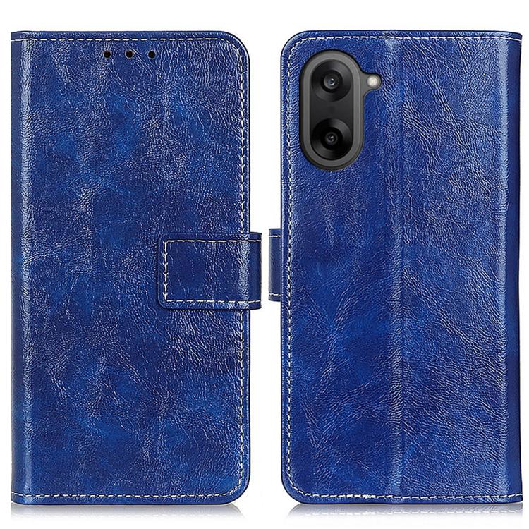 

For OnePlus Nord CE5 / Ace 5 Racing Retro Crazy Horse Texture Leather Phone Case(Blue)