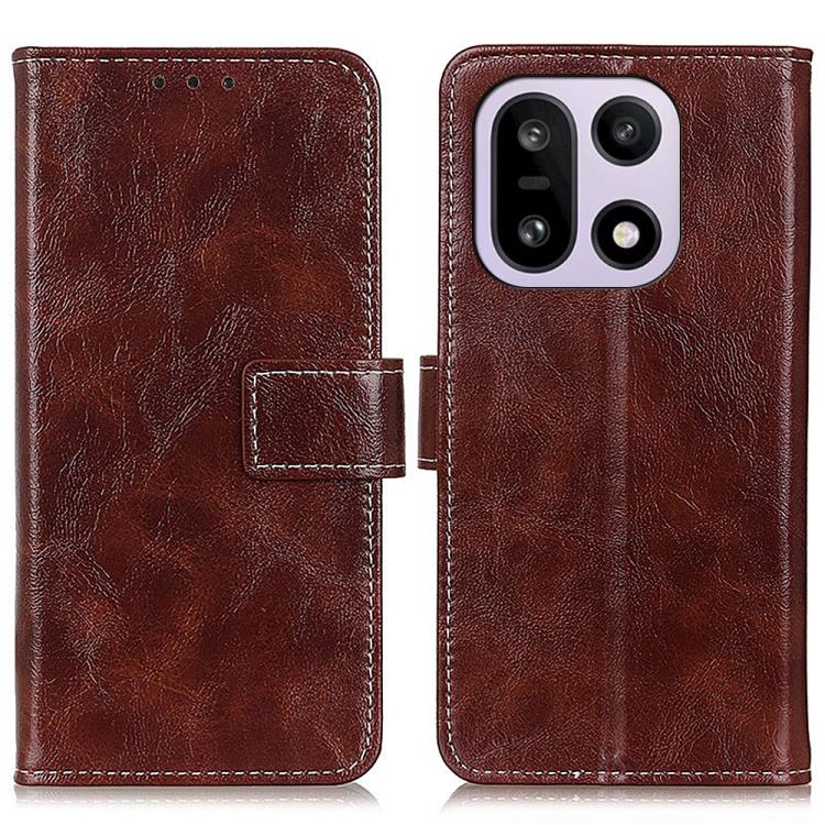 For OnePlus 15 Retro Crazy Horse Texture Leather Phone Case(Brown)