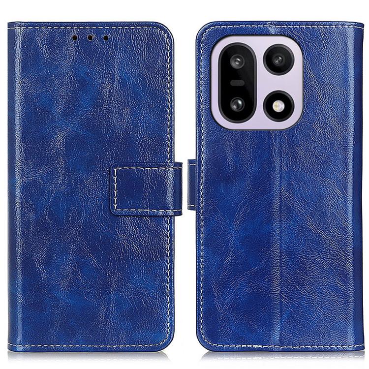 

For OnePlus 15 Retro Crazy Horse Texture Leather Phone Case(Blue)