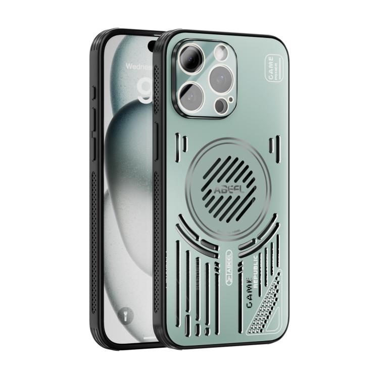 

For iPhone 13 Pro Max ABEEL Ice Fox Series Magsafe Heat Sink Cooling Phone Case(Light Green)