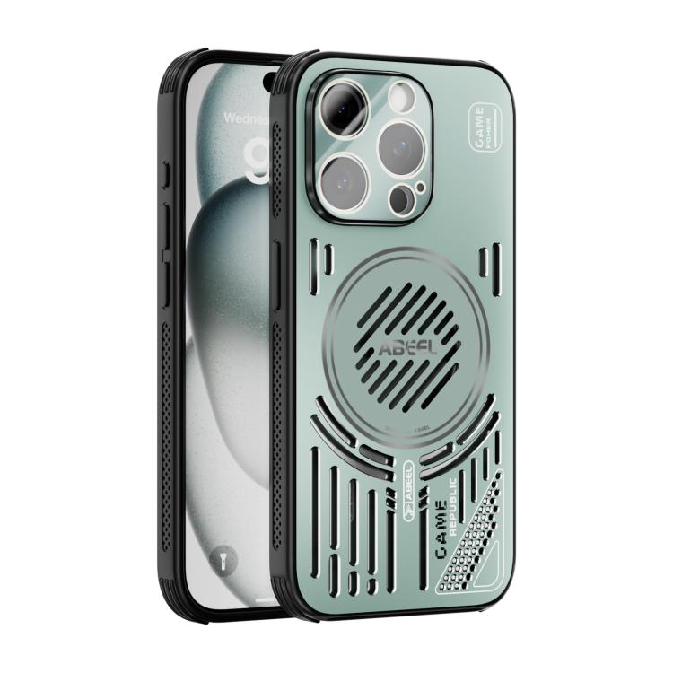 

For iPhone 13 Pro ABEEL Ice Fox Series Magsafe Heat Sink Cooling Phone Case(Light Green)