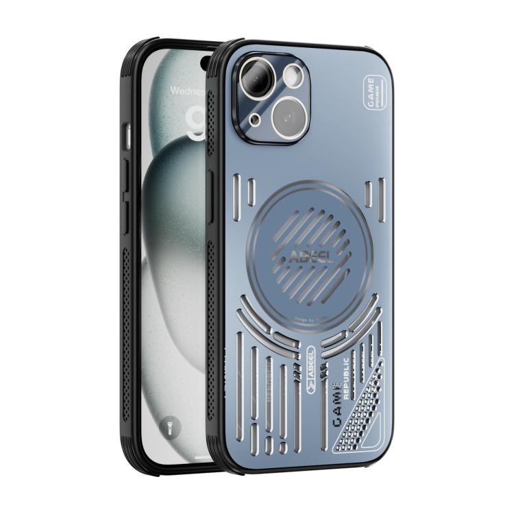 

For iPhone 14 ABEEL Ice Fox Series Magsafe Heat Sink Cooling Phone Case(Blue)