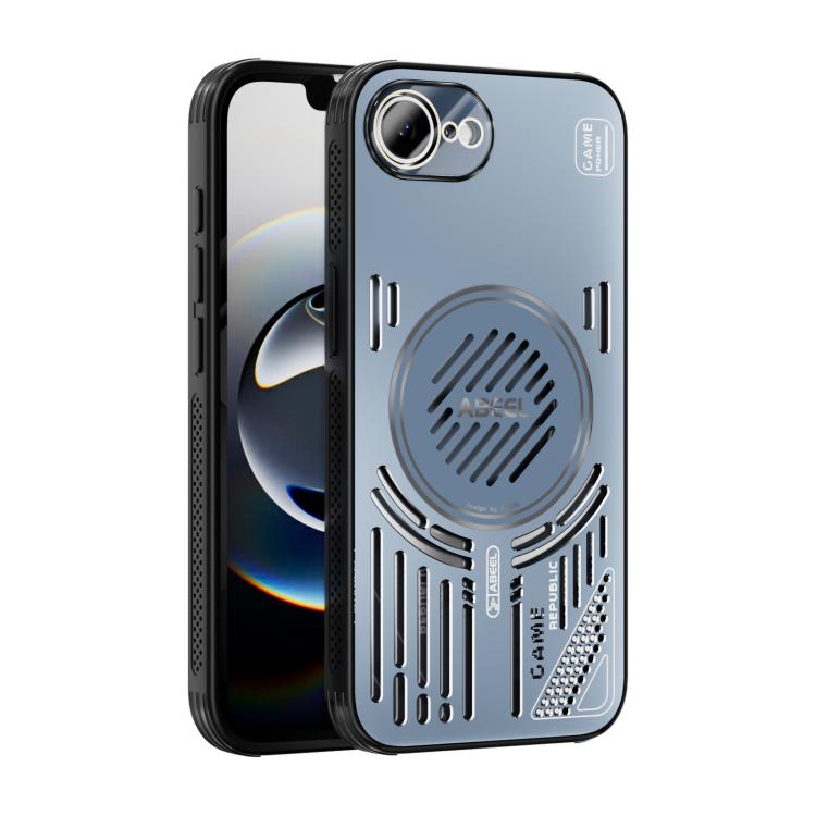 

For iPhone 16e ABEEL Ice Fox Series Magsafe Heat Sink Cooling Phone Case(Blue)