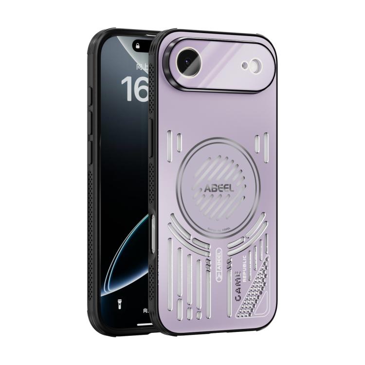 

For iPhone 17 Air ABEEL Ice Fox Series Magsafe Heat Sink Cooling Phone Case(Pink Purple)