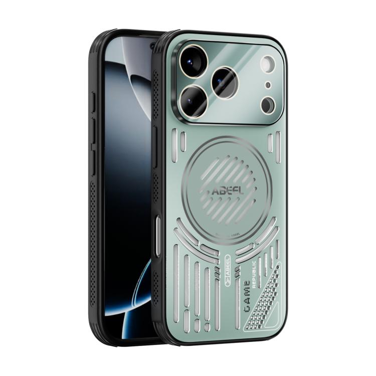 

For iPhone 17 Pro ABEEL Ice Fox Series Magsafe Heat Sink Cooling Phone Case(Light Green)