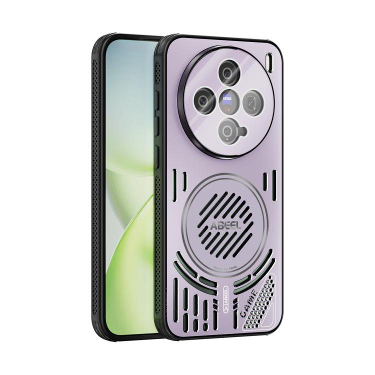

For vivo X200 Pro Mini ABEEL Ice Fox Series Magsafe Heat Sink Cooling Phone Case(Pink Purple)