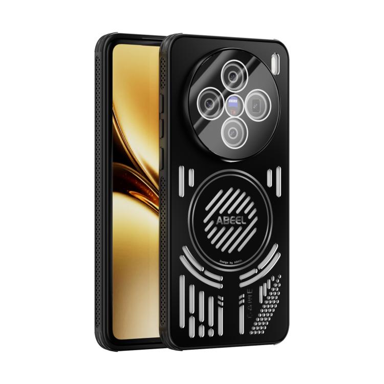 

For vivo X200 ABEEL Ice Fox Series Magsafe Heat Sink Cooling Phone Case(Black)