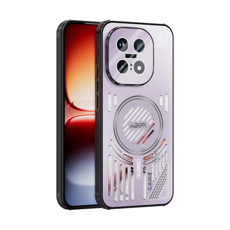 

For vivo iQOO 15 ABEEL Ice Fox Series Magsafe Heat Sink Cooling Phone Case(Pink Purple)