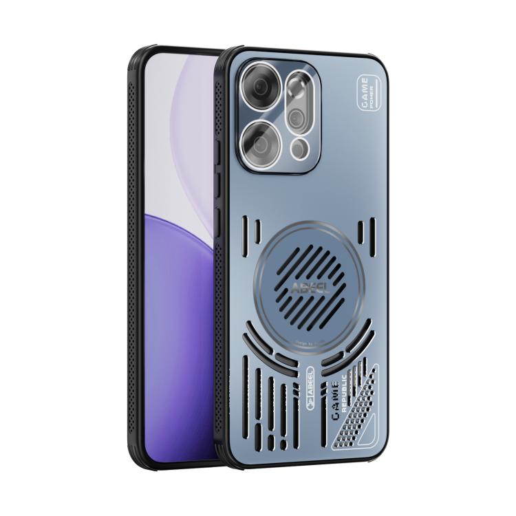 

For OPPO Reno 14 Pro Global ABEEL Ice Fox Series Magsafe Heat Sink Cooling Phone Case(Blue)