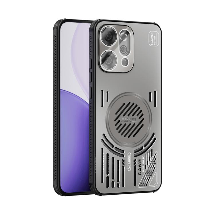 

For OPPO Reno 14 Pro Global ABEEL Ice Fox Series Magsafe Heat Sink Cooling Phone Case(Titanium Gray)