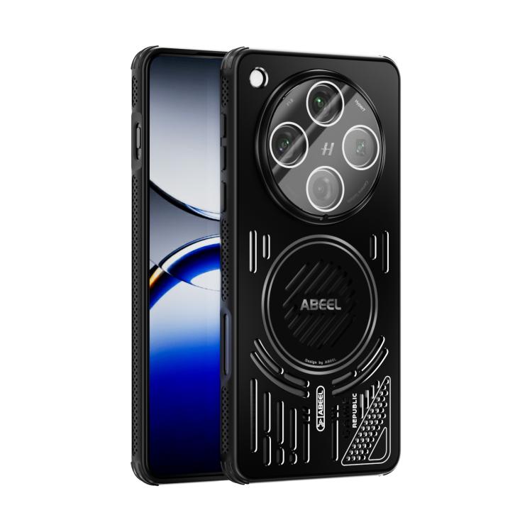 

For OPPO Find X8 Pro ABEEL Ice Fox Series Magsafe Heat Sink Cooling Phone Case(Black)