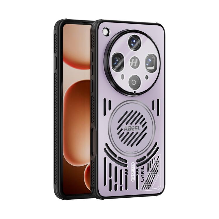 

For OPPO Find X8 Ultra ABEEL Ice Fox Series Magsafe Heat Sink Cooling Phone Case(Pink Purple)