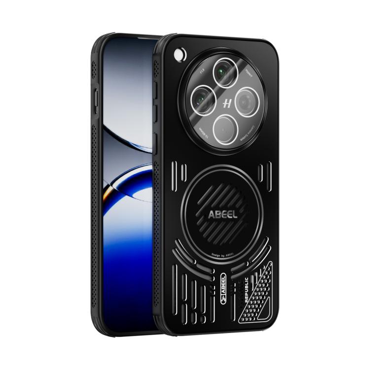 

For OPPO Find X8 ABEEL Ice Fox Series Magsafe Heat Sink Cooling Phone Case(Black)