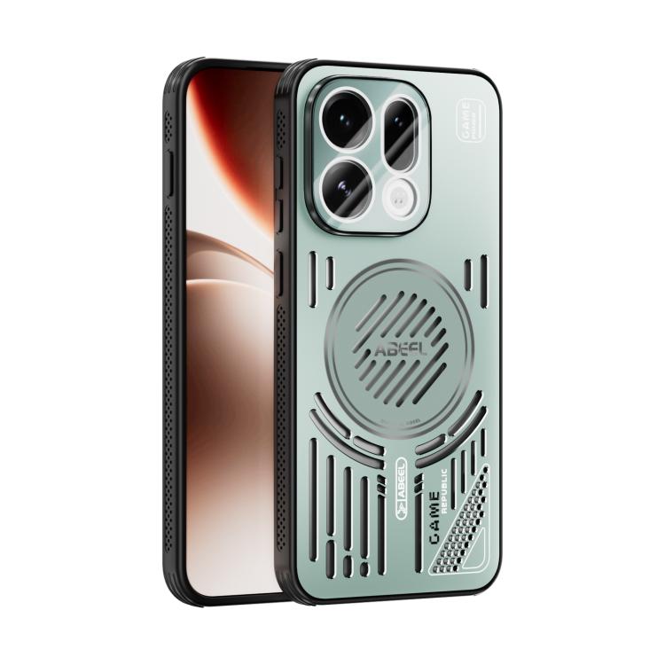 

For OPPO Find X9 ABEEL Ice Fox Series Magsafe Heat Sink Cooling Phone Case(Light Green)