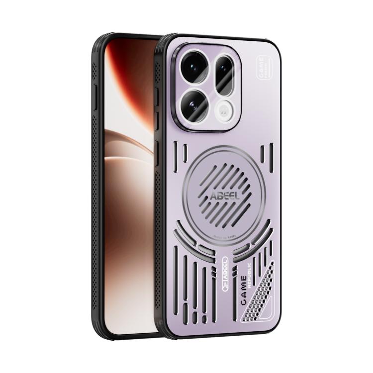 

For OPPO Find X9 ABEEL Ice Fox Series Magsafe Heat Sink Cooling Phone Case(Pink Purple)